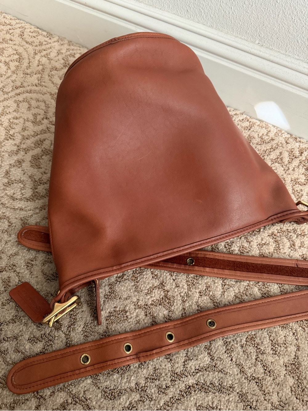 COACH 90’s Vintage Duffle in British Tan EXCELLENT - Picture 4 of 16
